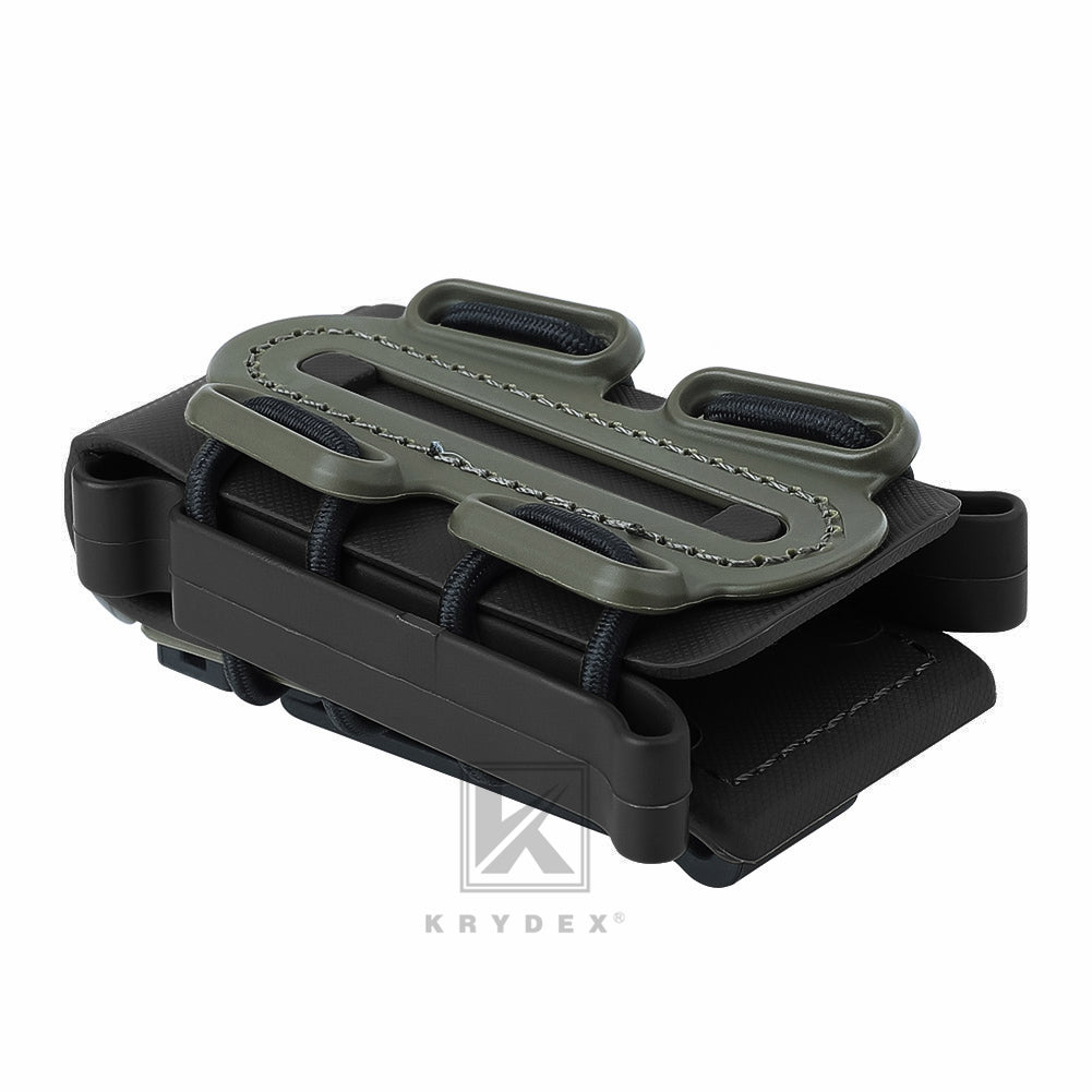 KRYDEX Soft Shell 9mm Pistol Mag Pouch Magazine Carrier Holder with Belt Clip Short