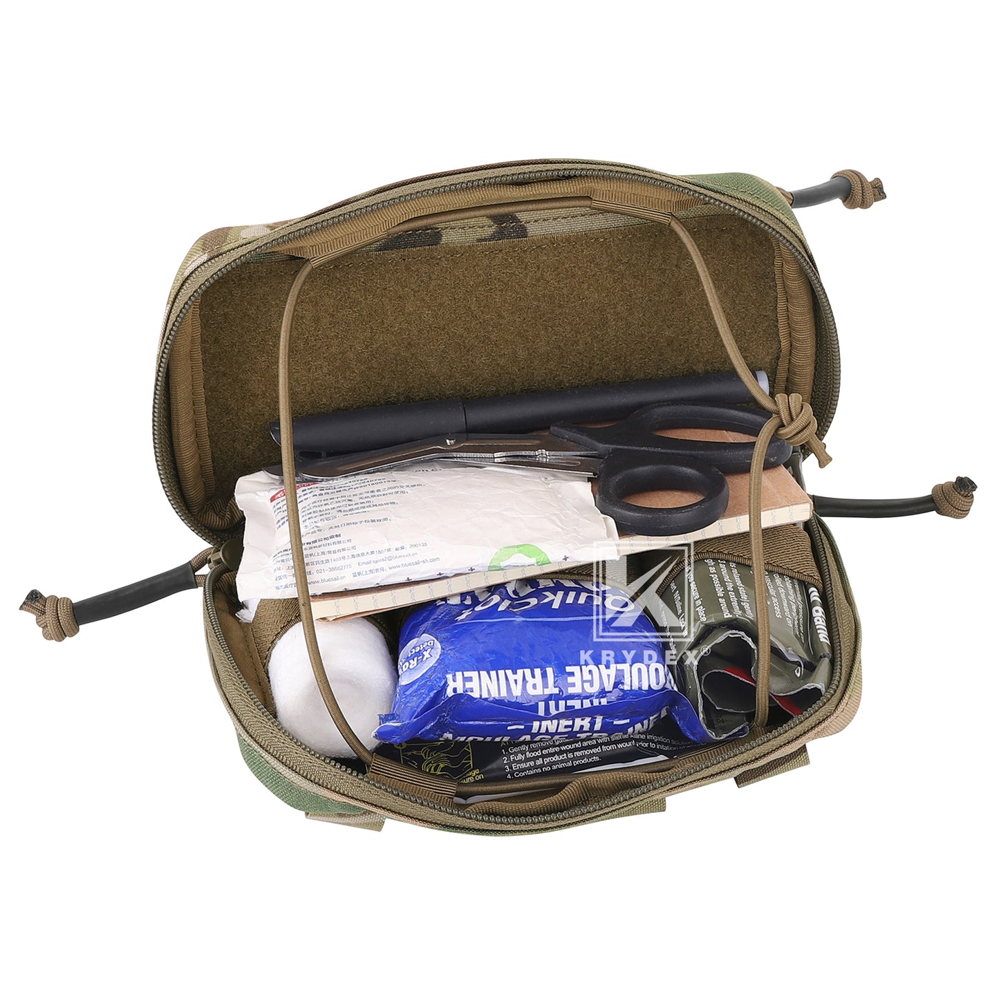 Krydex Tactical Admin Pouch Chest Bag MOLLE Utility Pouch Front Pocket for Vest and Chest Rig