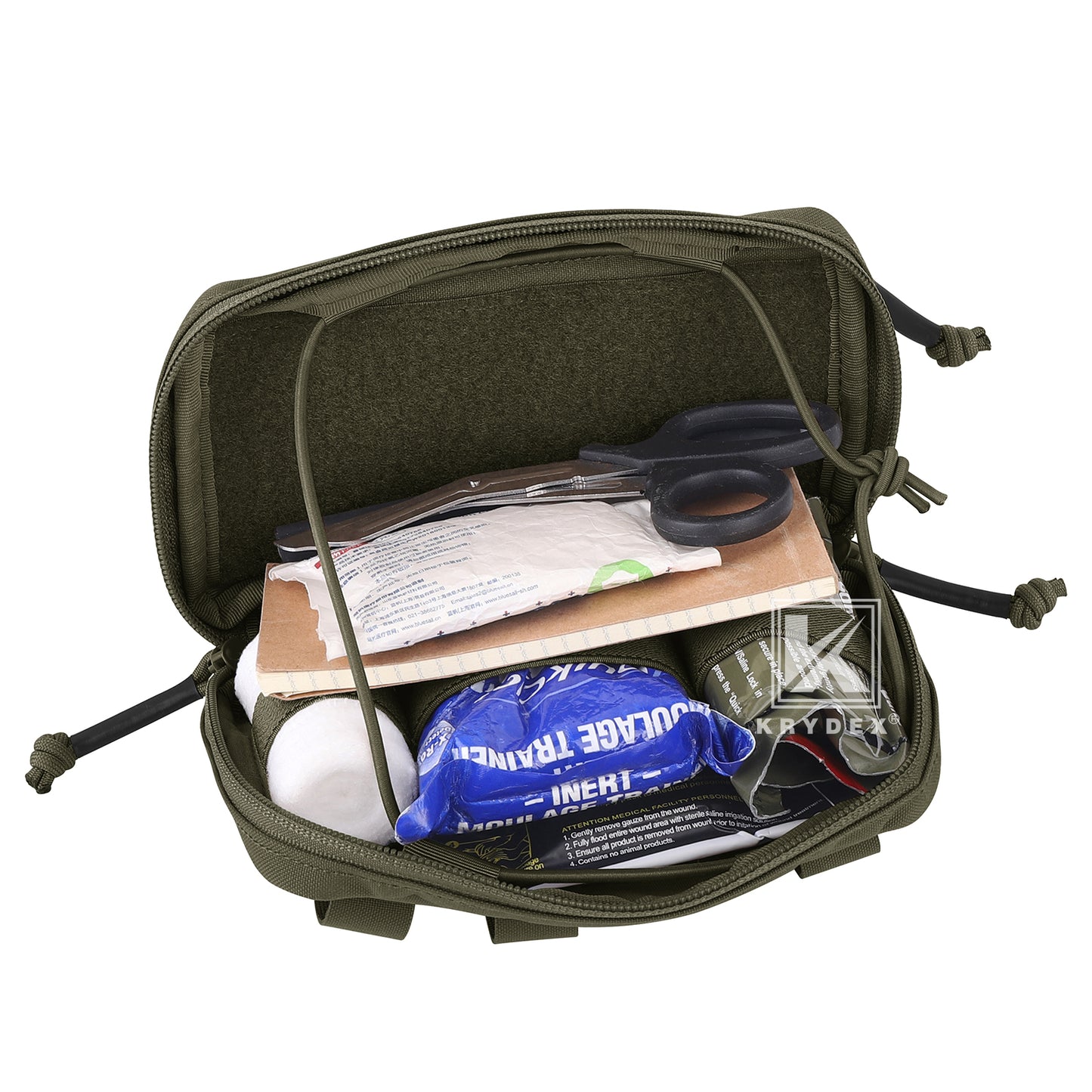 Krydex Tactical Admin Pouch Chest Bag MOLLE Utility Pouch Front Pocket for Vest and Chest Rig