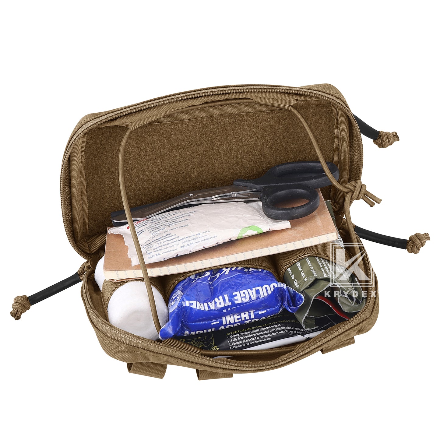 Krydex Tactical Admin Pouch Chest Bag MOLLE Utility Pouch Front Pocket for Vest and Chest Rig