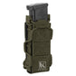 Krydex Tactical 9mm Magazine Pouch Open Top Pistol Mag Carrier Rapid Access MOLLE Compatible