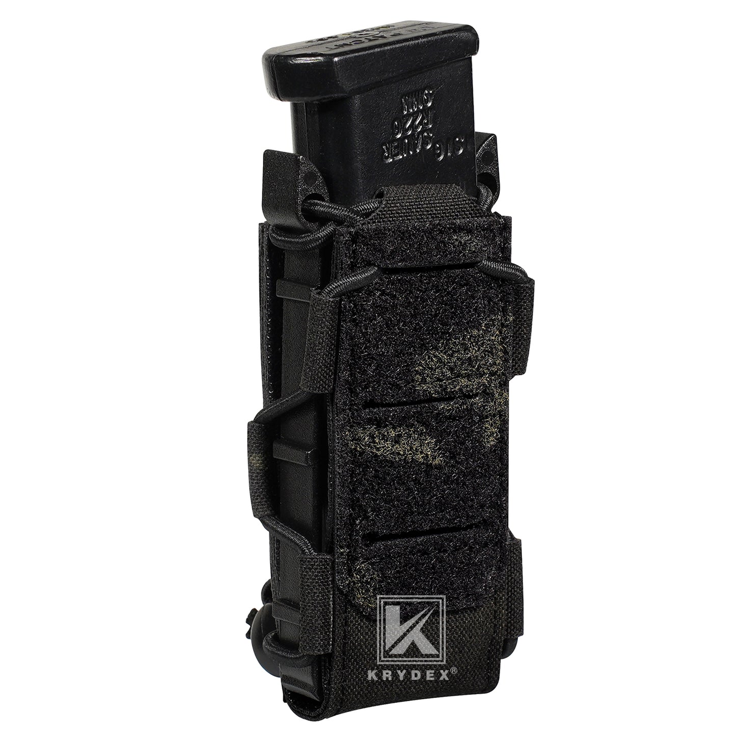 Krydex Tactical 9mm Magazine Pouch Open Top Pistol Mag Carrier Rapid Access MOLLE Compatible