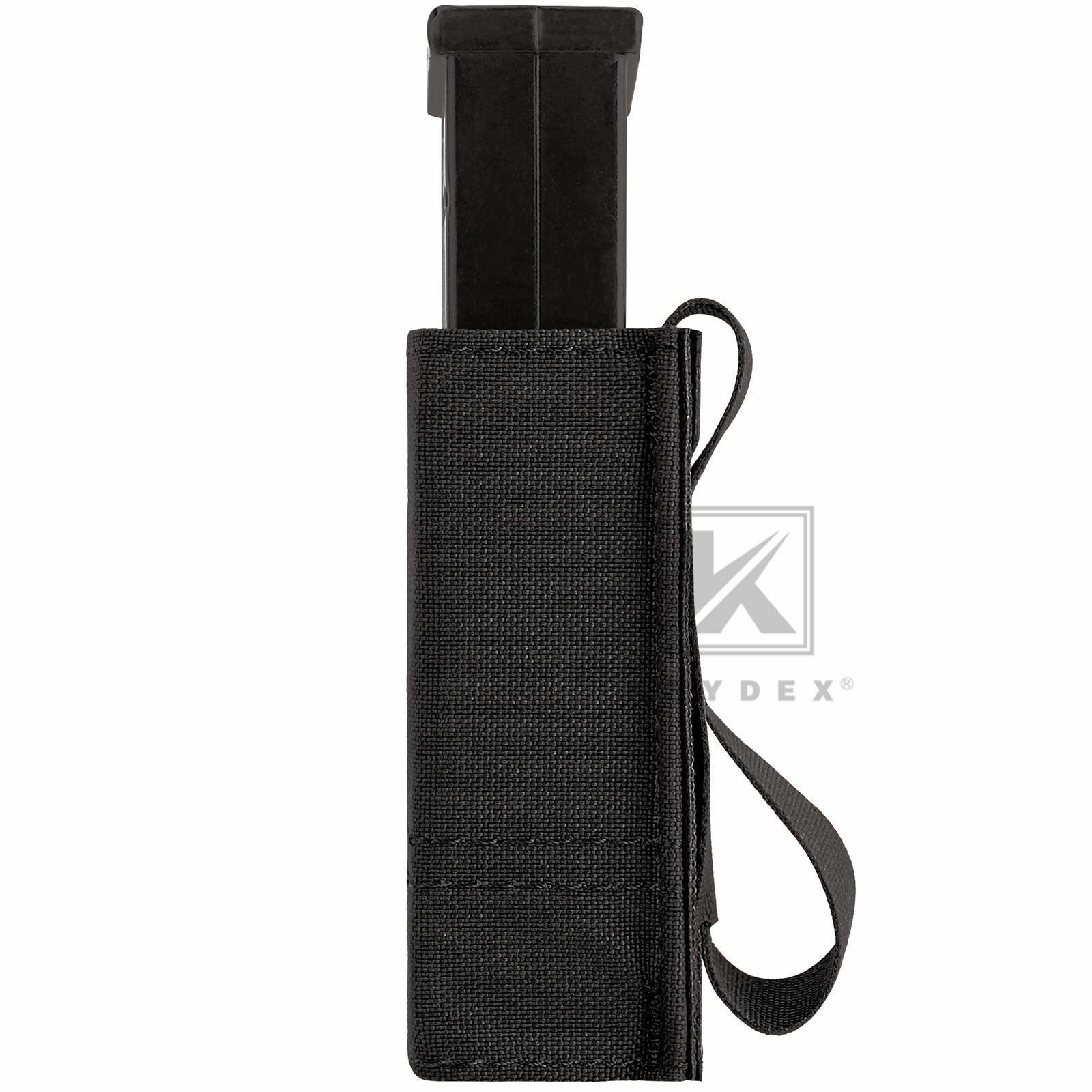thumbnail interactive-video image 1 of KRYDEX Tactical 9mm Pistol Magazine Pouch – MOLLE Compatible, Ambidextrous, Holds 2 Mags 1 of 4