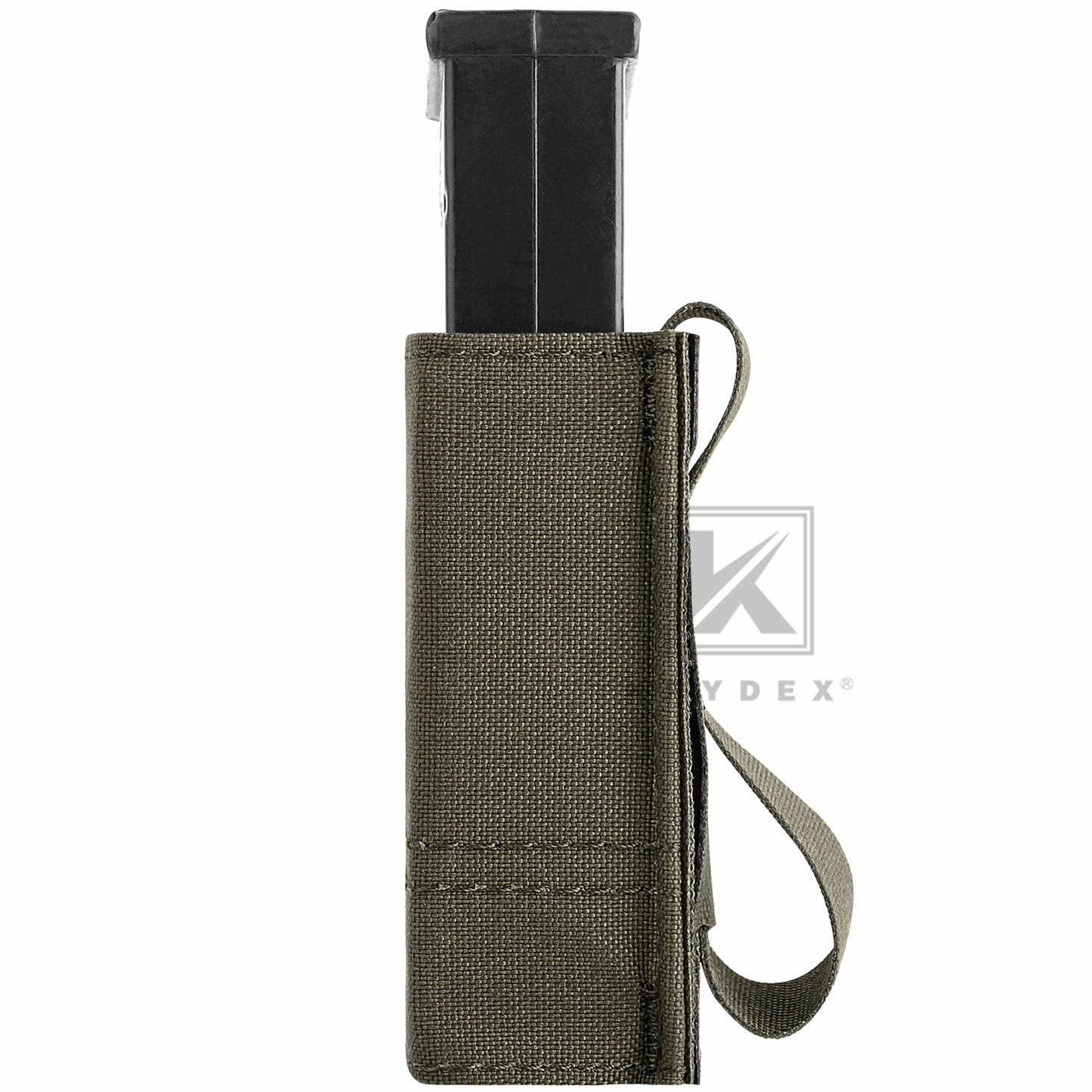 KRYDEX Tactical 9mm Single Pistol Magazine Pouch Mag Holder Duty Belt MOLLE Compatible