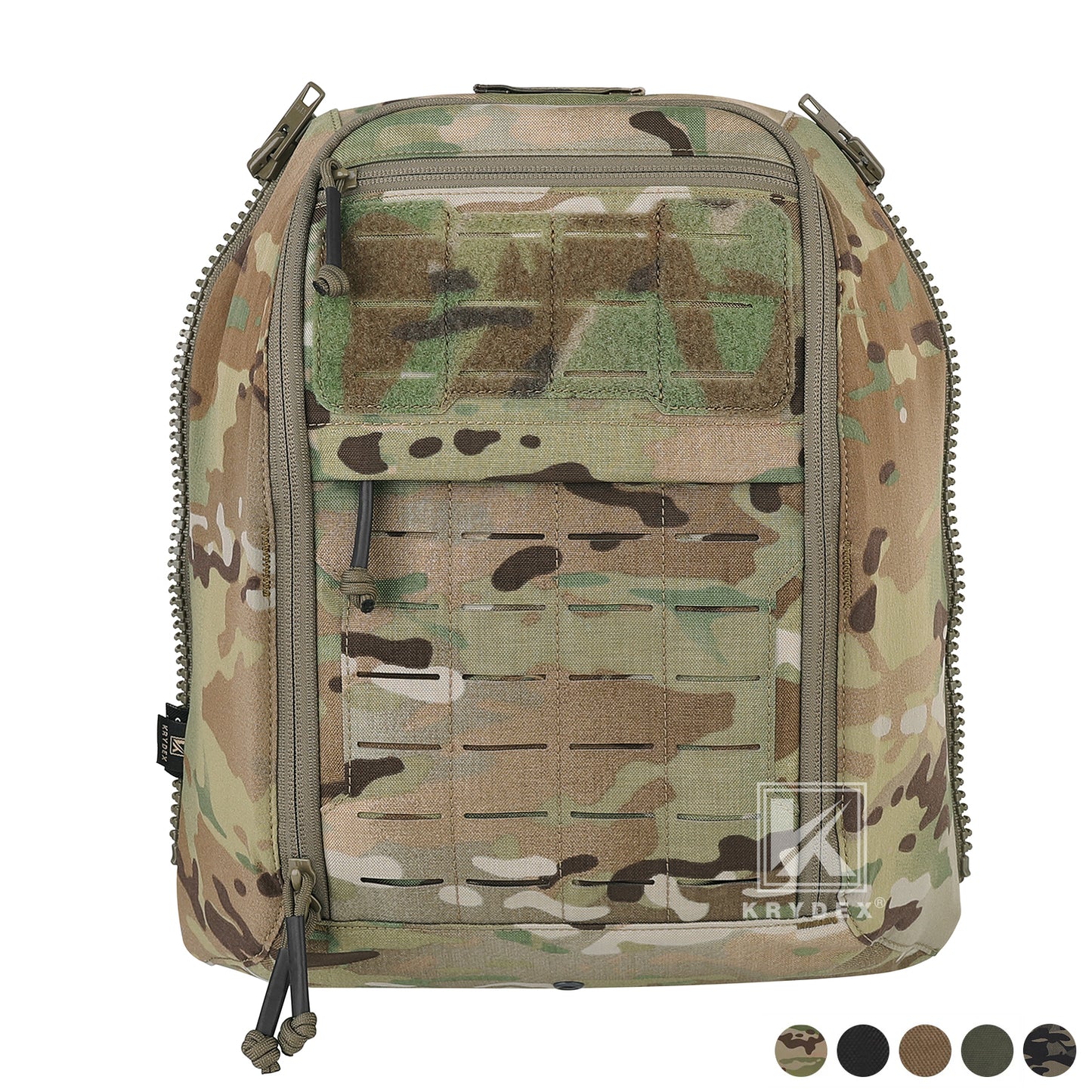 Krydex Tactical Zip-on Back Panel for Scarab Vest MOLLE Helmet Hydration Backpack