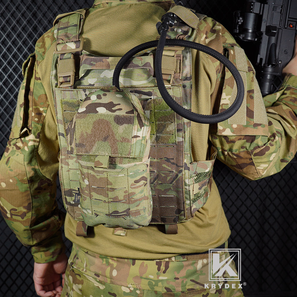 Krydex Tactical 1.5L 50oz Hydration Bladder Pouch Low Profile Hydra Carrier MOLLE Water Pack