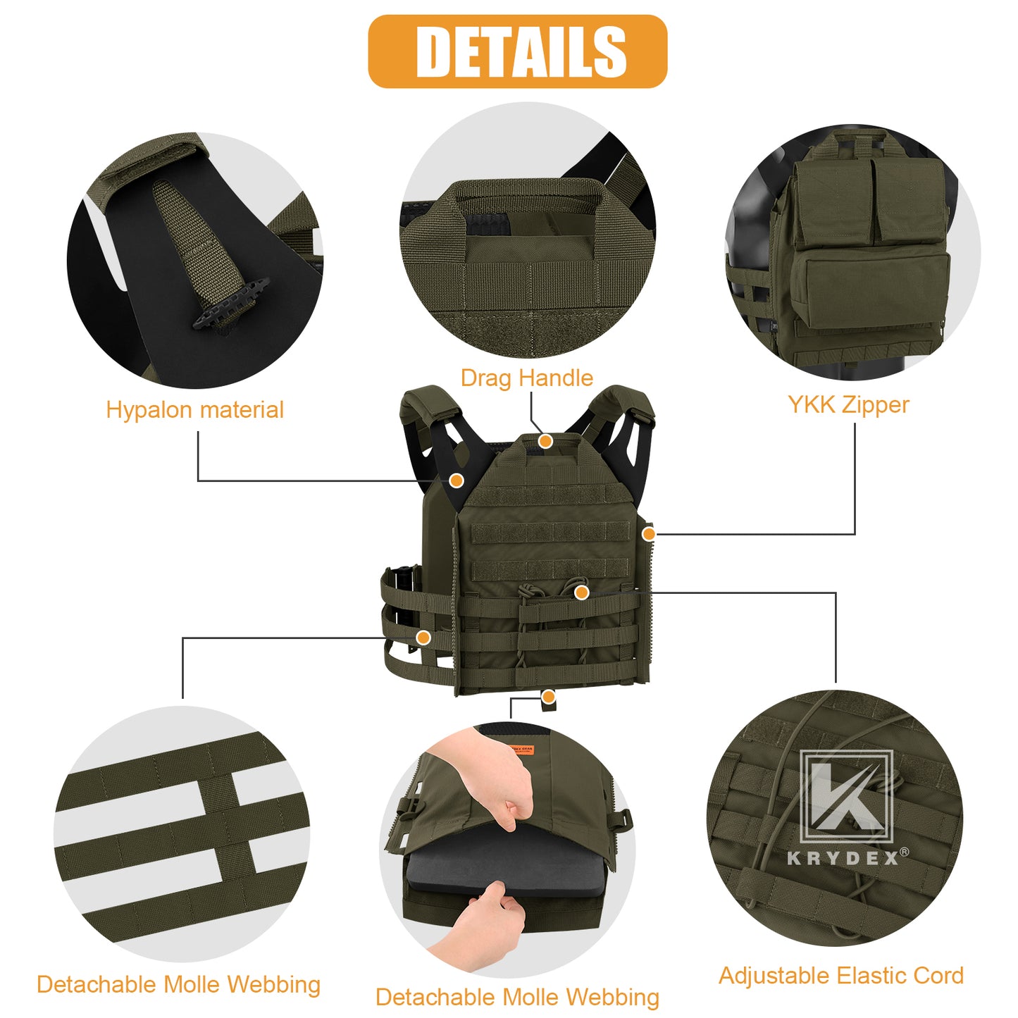 Krydex Tactical JPC 2.0 Plate Carrier Quick Release Tube Cummerbund Assaulter Armor Vest