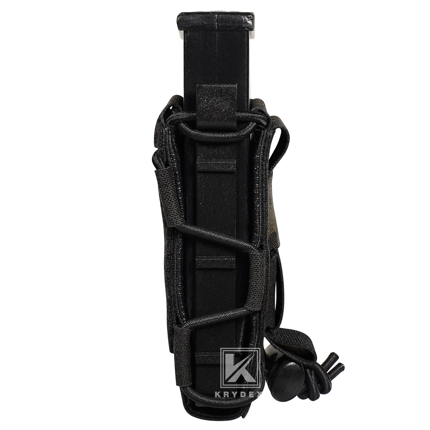 Krydex Tactical 9mm Magazine Pouch Open Top Pistol Mag Carrier Rapid Access MOLLE Compatible