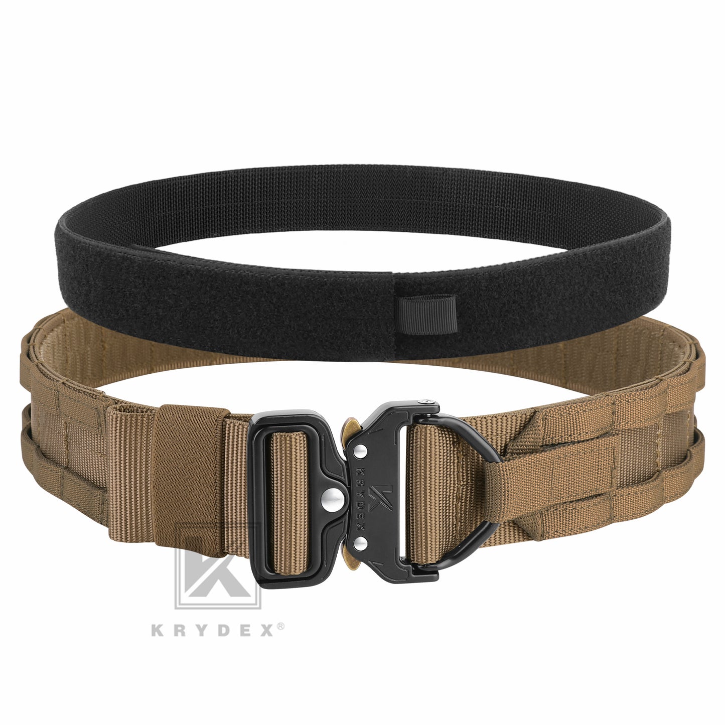 KRYDEX 1.75”& 1.5” Tactical Quick Release MOLLE D-Ring Belt Rigger Duty Gun Belt Outer & Inner Hunting Shooting Belt
