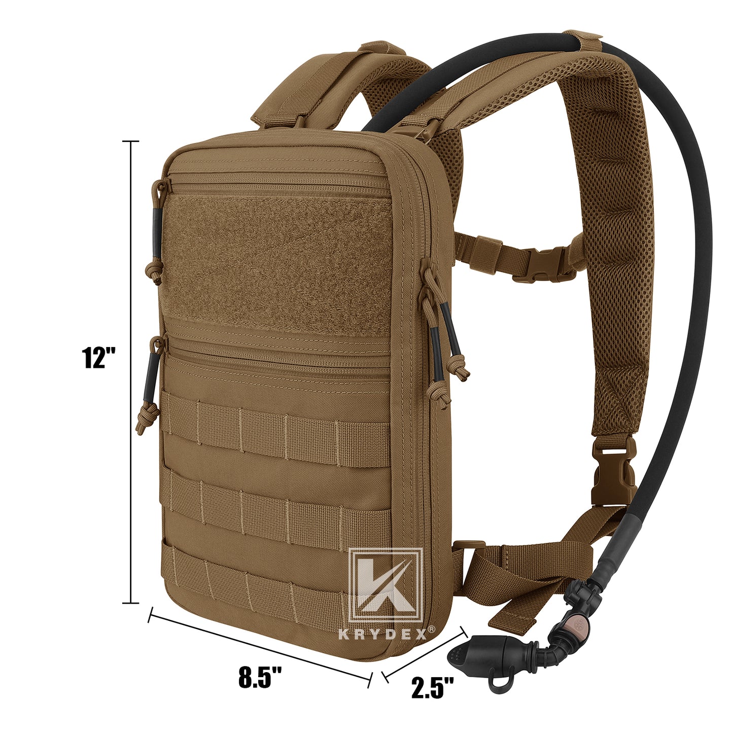 Krydex Tactical Hydration Pack 1.5L 50oz Water Bladder Carrier MOLLE for vest Hydro Backpack