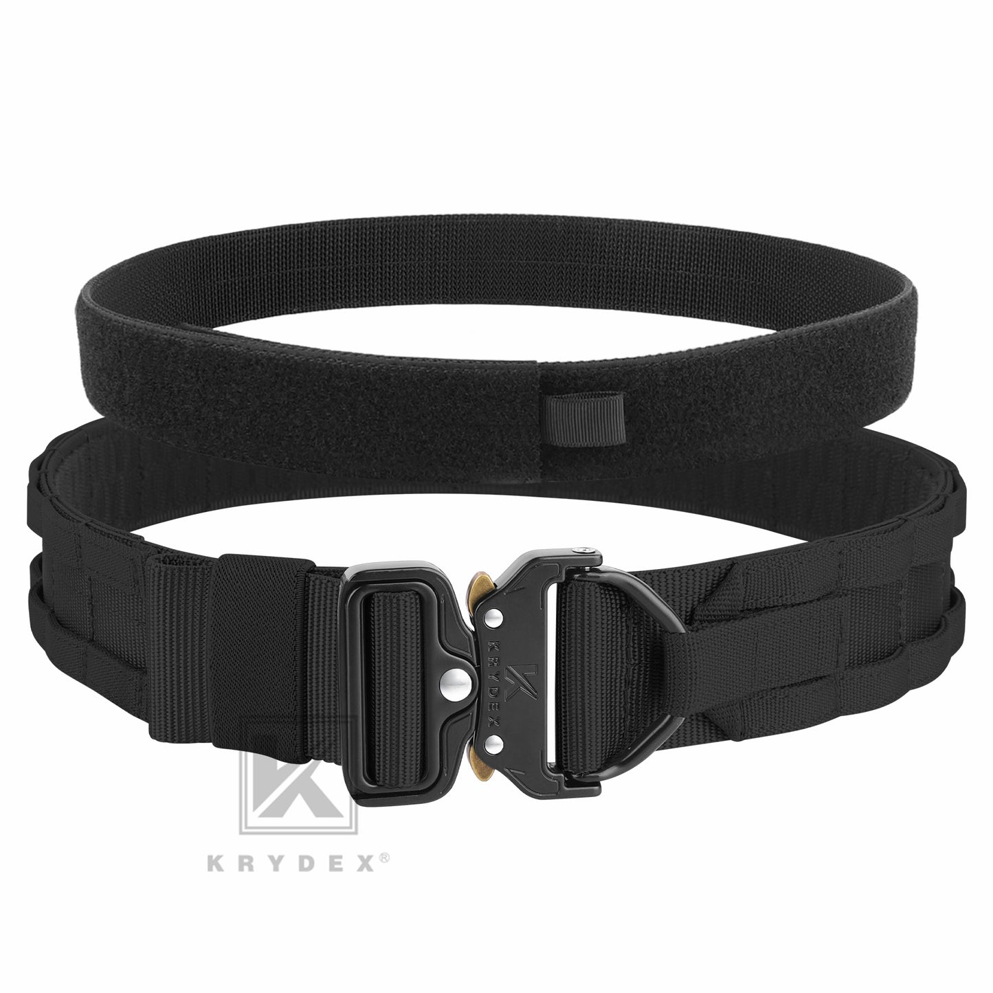 KRYDEX 1.75”& 1.5” Tactical Quick Release MOLLE D-Ring Belt Rigger Duty Gun Belt Outer & Inner Hunting Shooting Belt