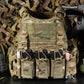 Krydex Tactical Triple Elastic 556 Magazine Pouch Placard GP Pouch Low-Profile Mag Holders for Chest Rig and Vest