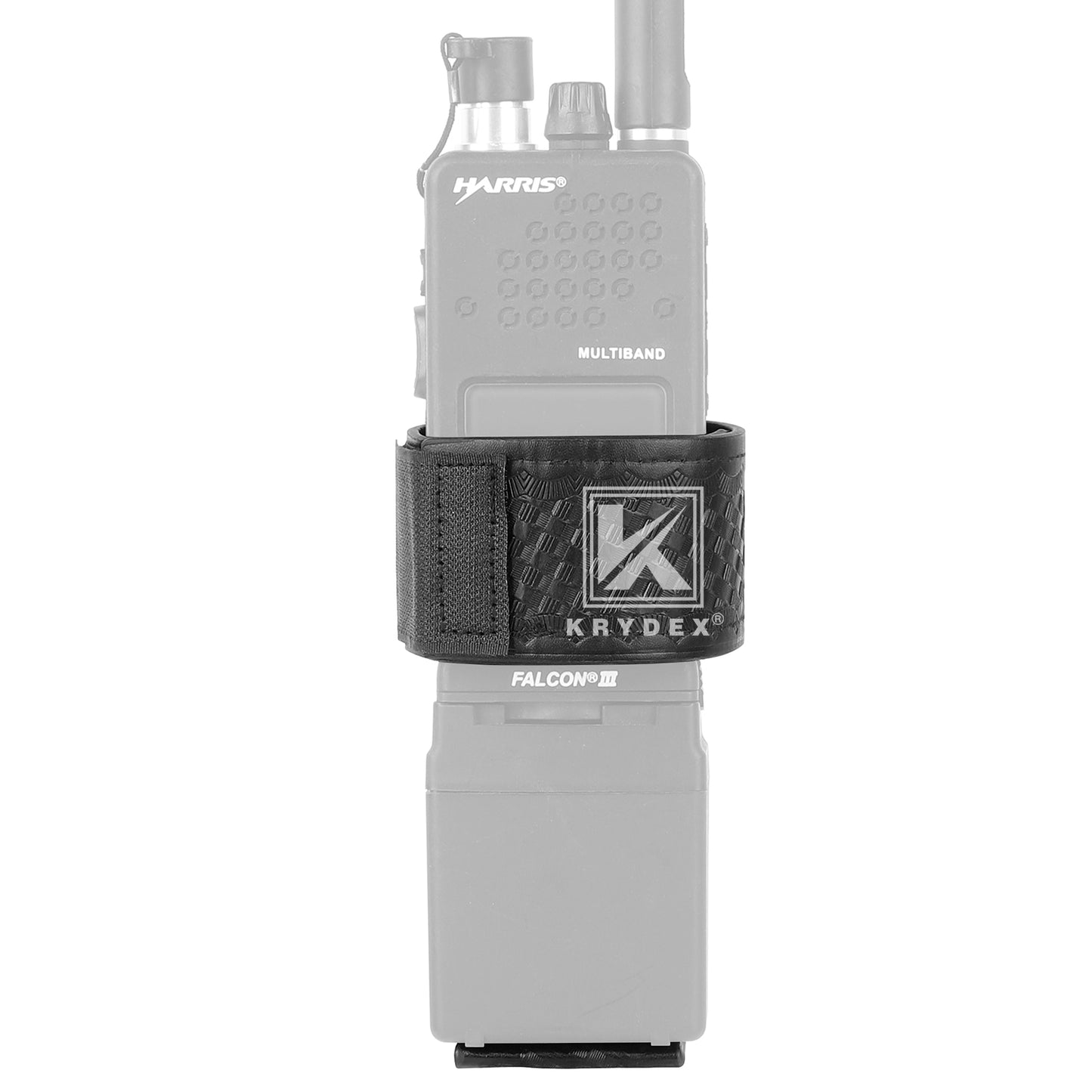 Krydex L-Style Universal Radio Holster Basketweave Two Way Radio Case Holder Fits For Motorola Kenwood 2” & 2.25” Duty Belt Carrier for First Responders