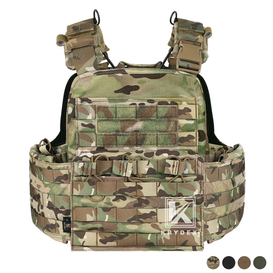 KRYDEX Tactical Plate Carrier Heavy Duty Modular MOLLE Vest