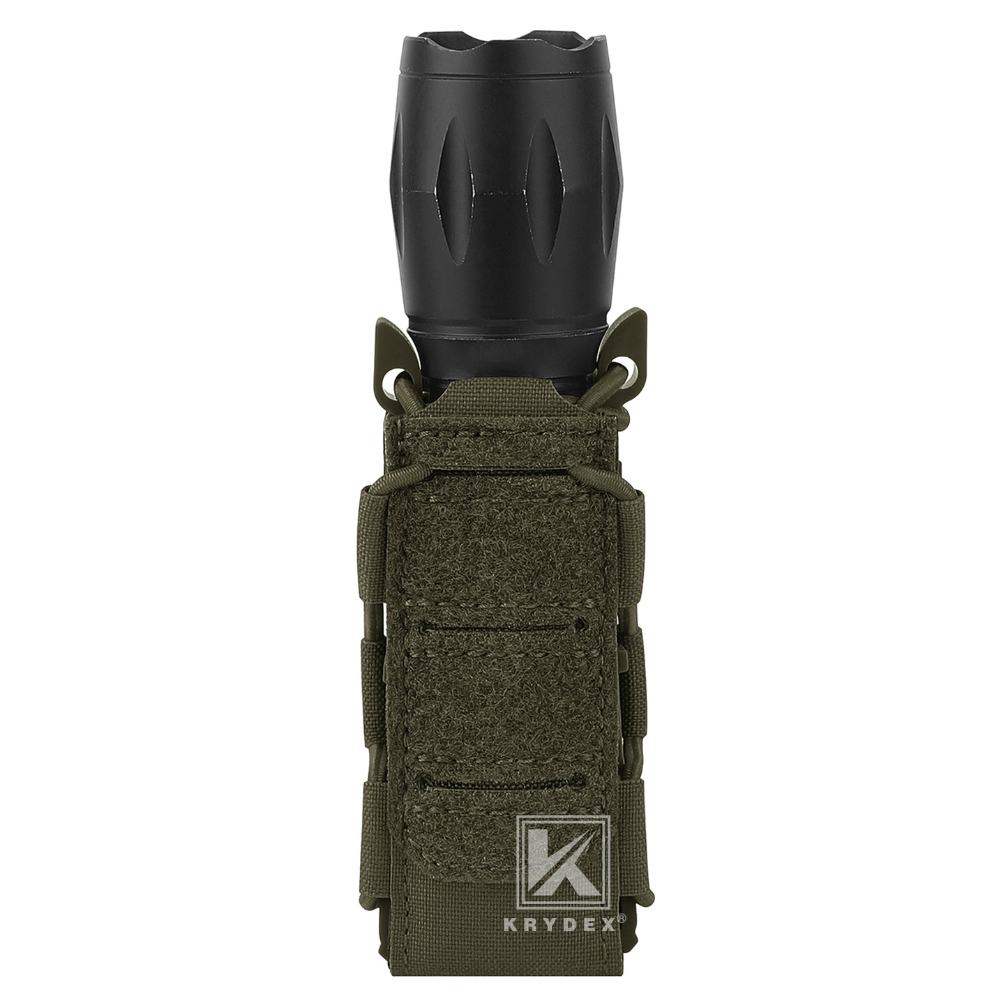 Krydex Tactical 9mm Magazine Pouch Open Top Pistol Mag Carrier Rapid Access MOLLE Compatible