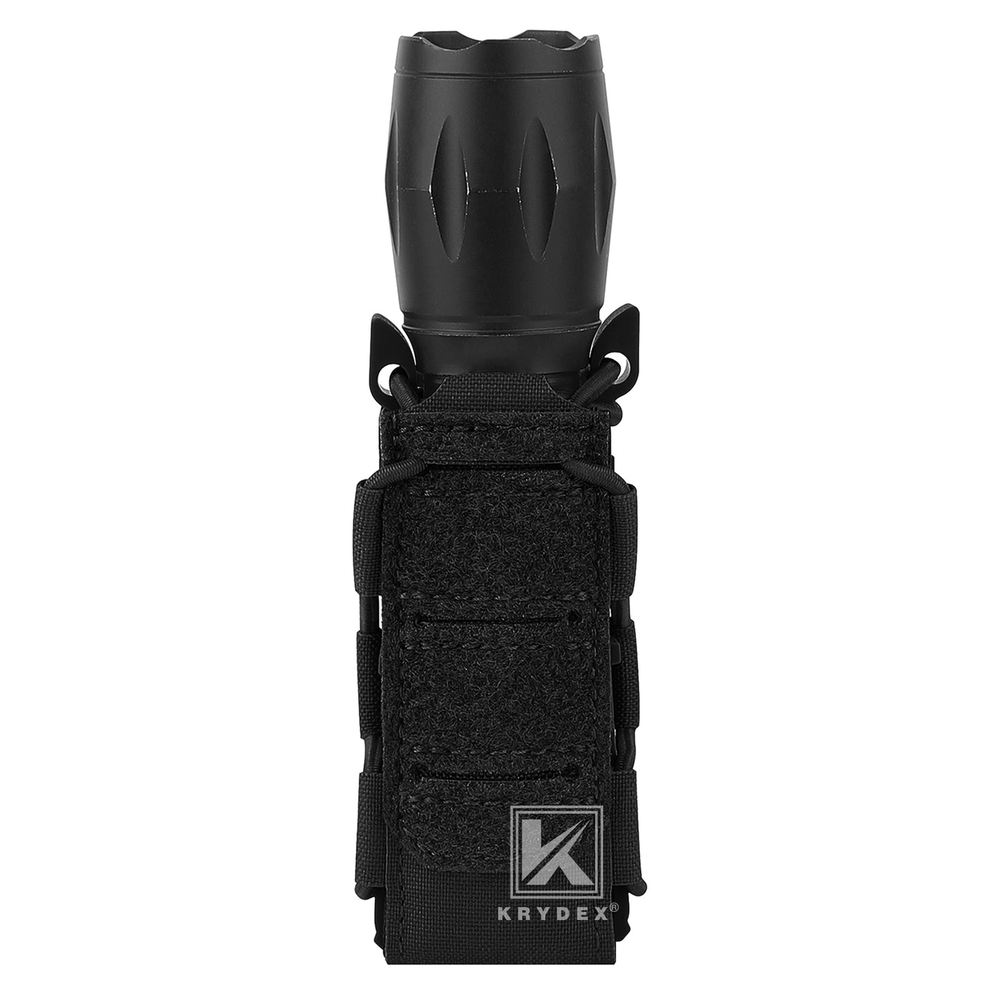 Krydex Tactical 9mm Magazine Pouch Open Top Pistol Mag Carrier Rapid Access MOLLE Compatible