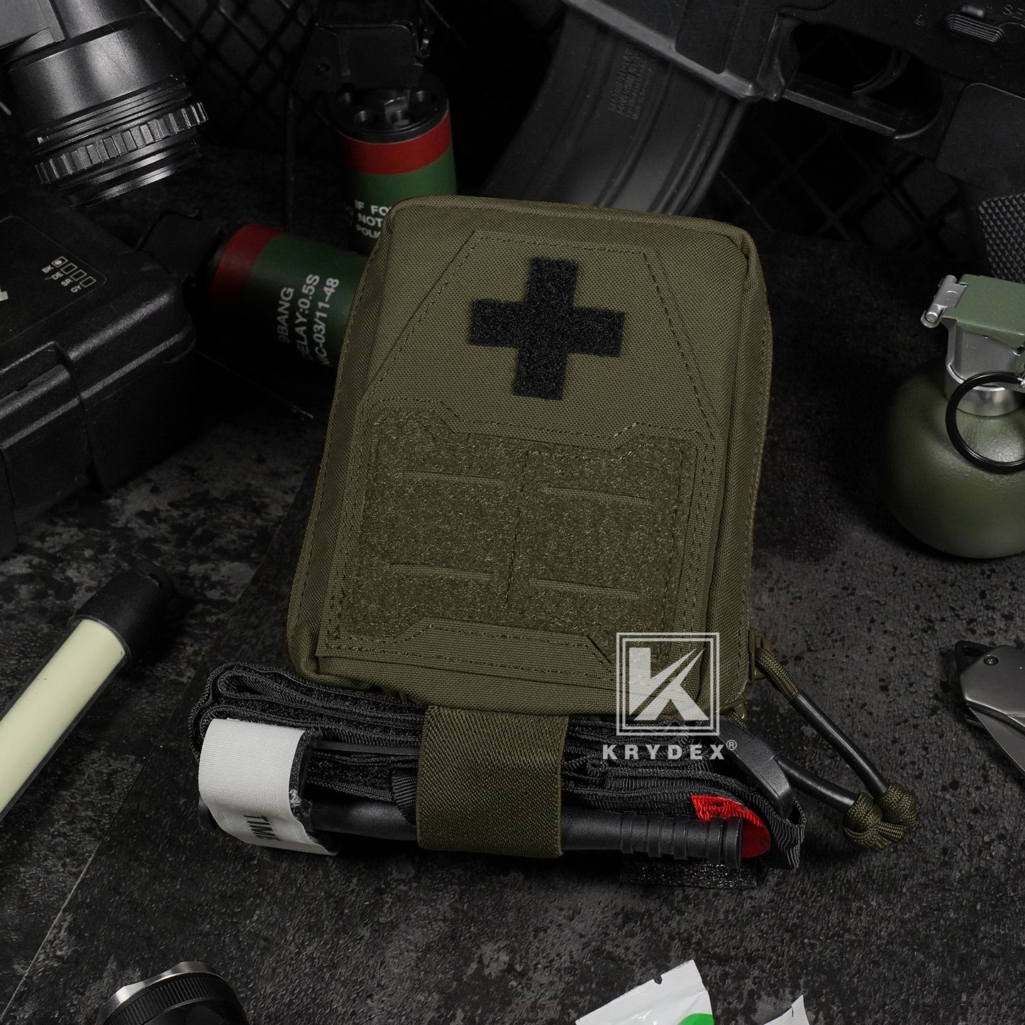 Krydex Tactical Medical IFAK Pouch First Aid Holder Tourniquet Trauma Bag