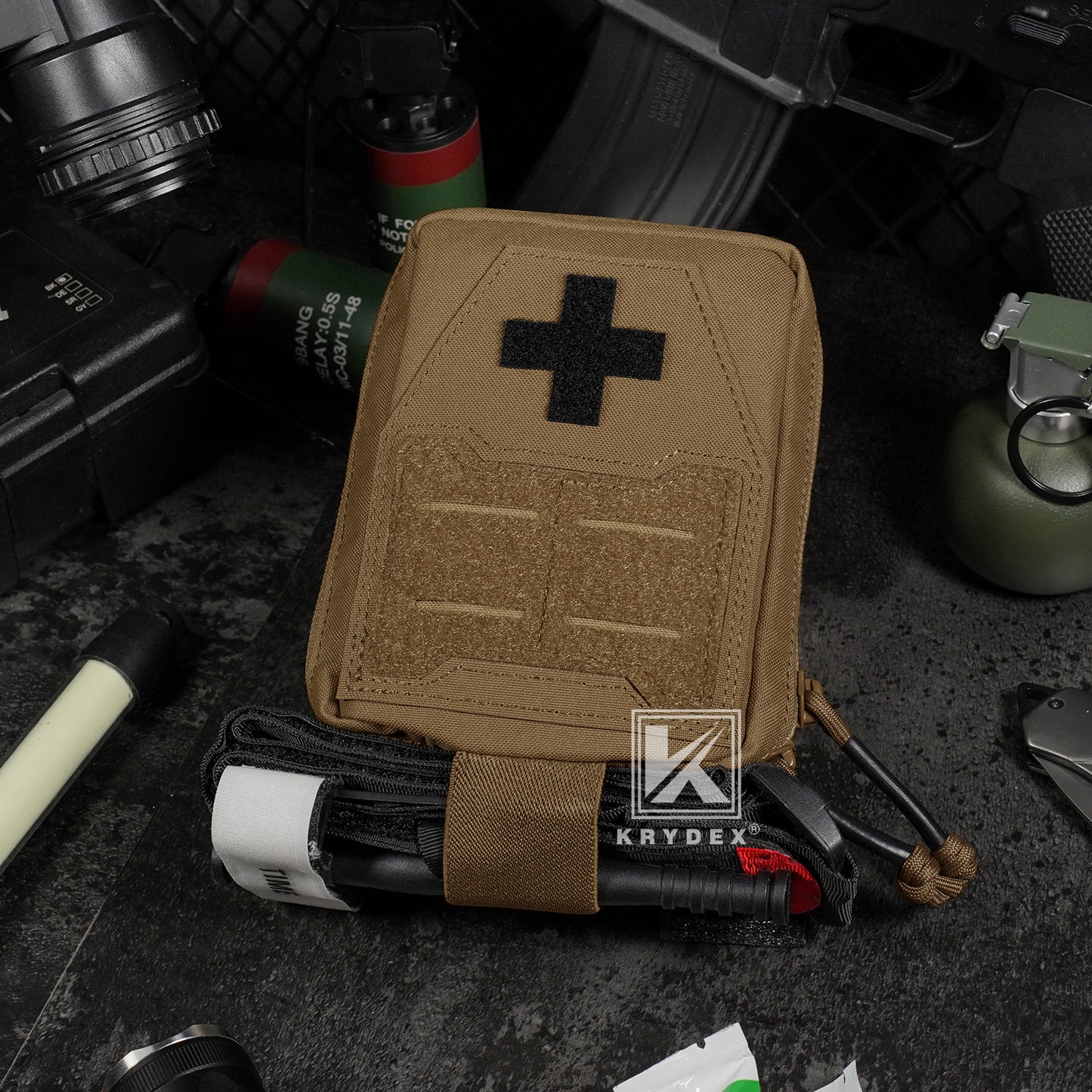 Krydex Tactical Medical IFAK Pouch First Aid Holder Tourniquet Trauma Bag