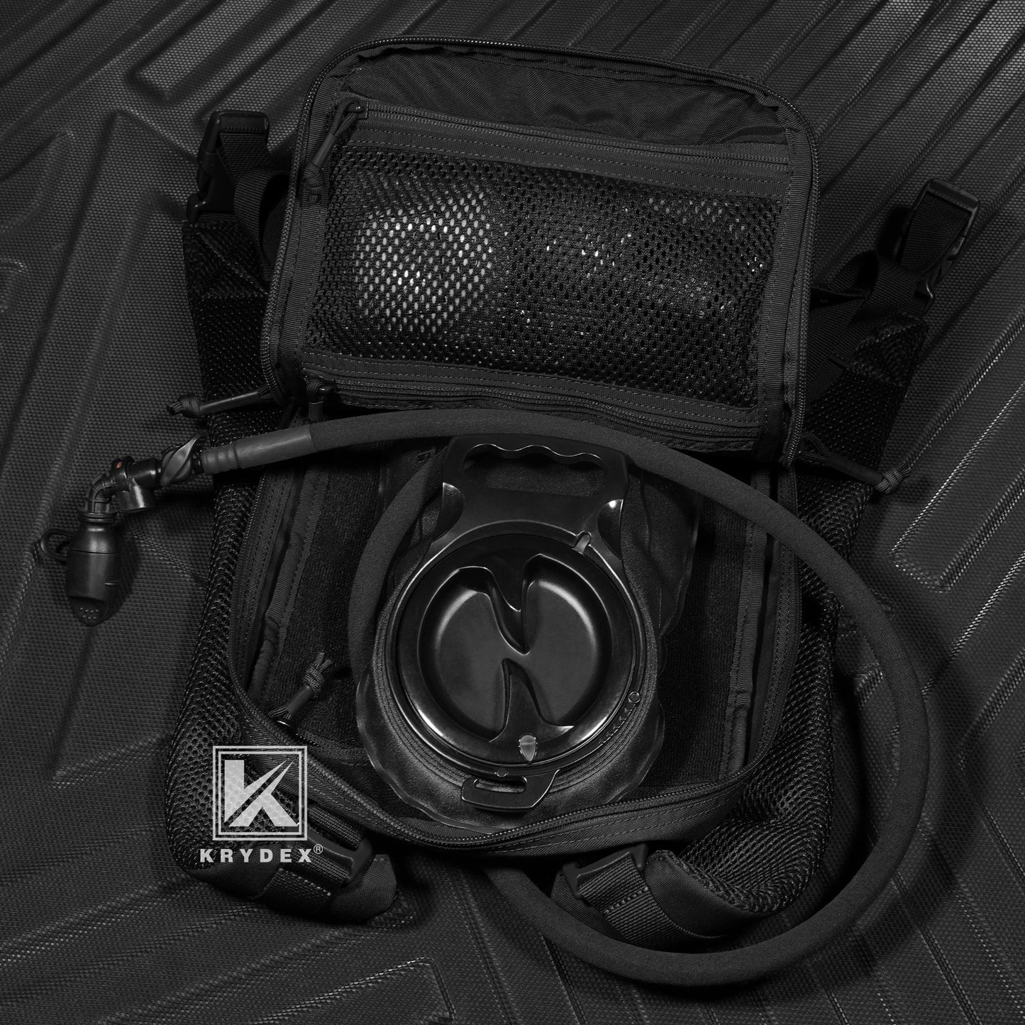 Krydex Tactical Hydration Pack 1.5L 50oz Water Bladder Carrier MOLLE for vest Hydro Backpack
