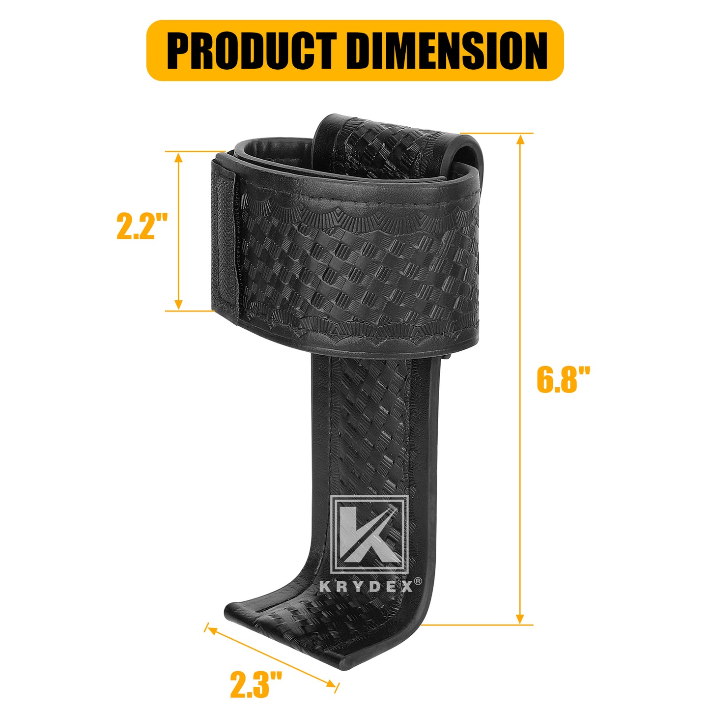 Krydex L-Style Universal Radio Holster Basketweave Two Way Radio Case Holder Fits For Motorola Kenwood 2” & 2.25” Duty Belt Carrier for First Responders