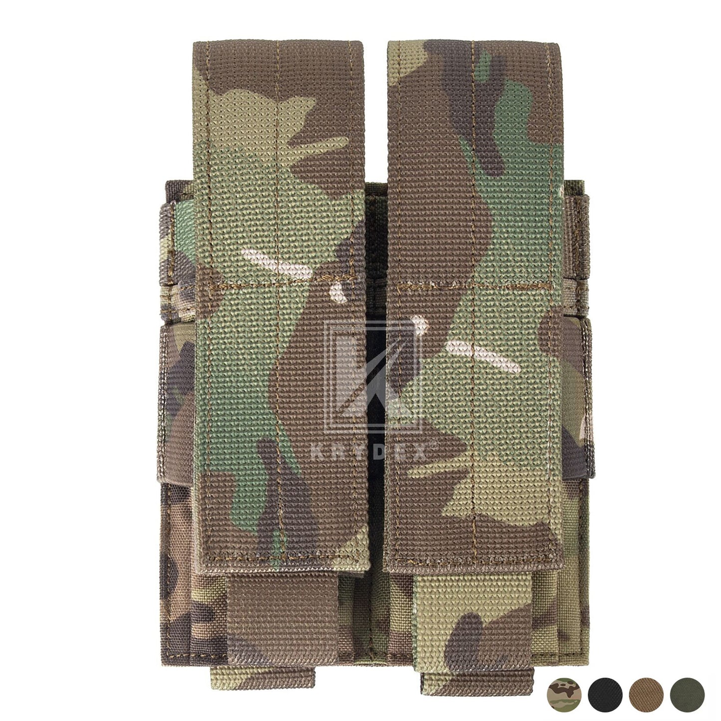 Krydex Tactical 9mm Double Mag Pouch Modular Single / Double Stack Pistol Magzine Holder MOLLE Compatible