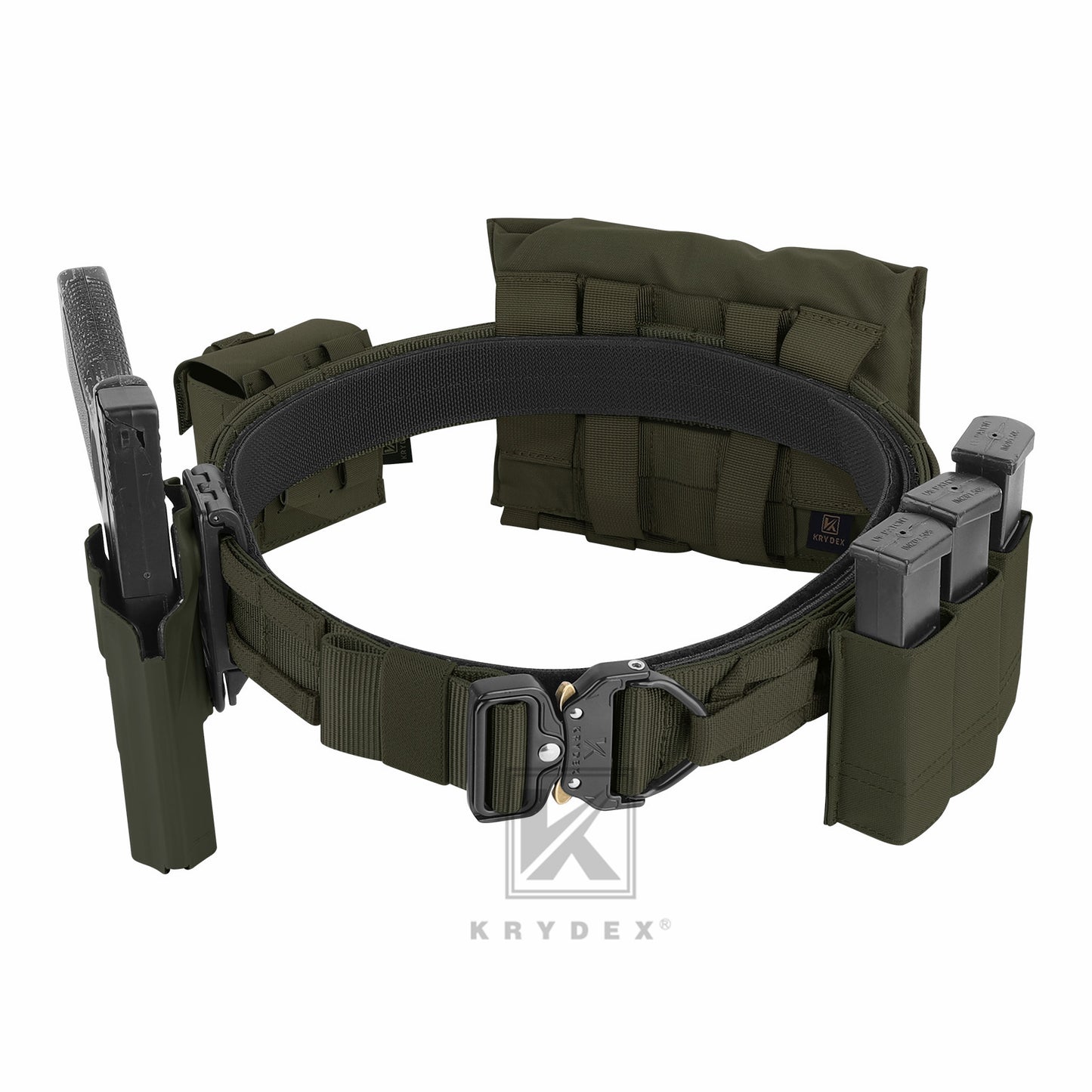 KRYDEX 1.75”& 1.5” Tactical Quick Release MOLLE D-Ring Belt Rigger Duty Gun Belt Outer & Inner Hunting Shooting Belt