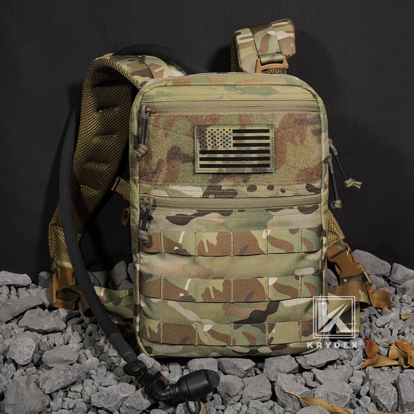 Krydex Tactical Hydration Pack 1.5L 50oz Water Bladder Carrier MOLLE for vest Hydro Backpack