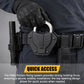 Krydex Handcuff Holster 360° Rotatable Dual-Lock Mount For 1.5”-2.25” Belt & MOLLE Clip Fits S&W Model 100/ASP/Peerless Chain Handcuffs Holder
