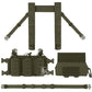 Krydex Tactical Chest Rig Triple Elastic 556 Magazine Pouch Placard GP Pouch Mini Drop Dangler Pouch