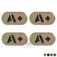 Krydex 4pcs AB+ POS Blood Type Patches Tactical Reflective Hook & Loop Badge First Aid Emergency IFAK Trauma Patch 2x1 In.