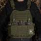 Krydex Tactical Triple 556 Magazine Pouch Placard 3x GP Pouches Detachable Mag Holders for Chest Rig and Vest