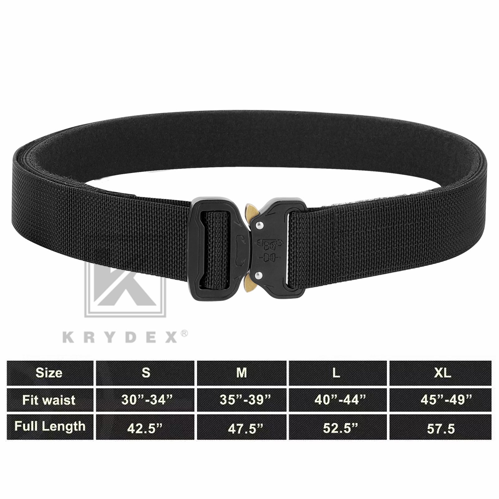 thumbnail image 2 of KRYDEX 1.5 Inch Double Layer Quick Release Tactical Duty Belt With Heavy Duty T-Buckle 2 of 3