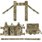Krydex Tactical Chest Rig Triple Elastic 556 Magazine Pouch Placard GP Pouch Mini Drop Dangler Pouch