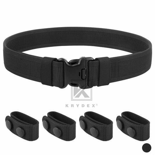 Krydex Police Duty Belt 2" Law Enforcement Officer Nylon Outer + 4 Keepers