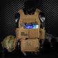 KRYDEX Low Vis Slick Plate Carrier FCS Tactical Molle Vest Elastic Cummerbund Micro Fight MK3 Chassis Drop SACK Pouch