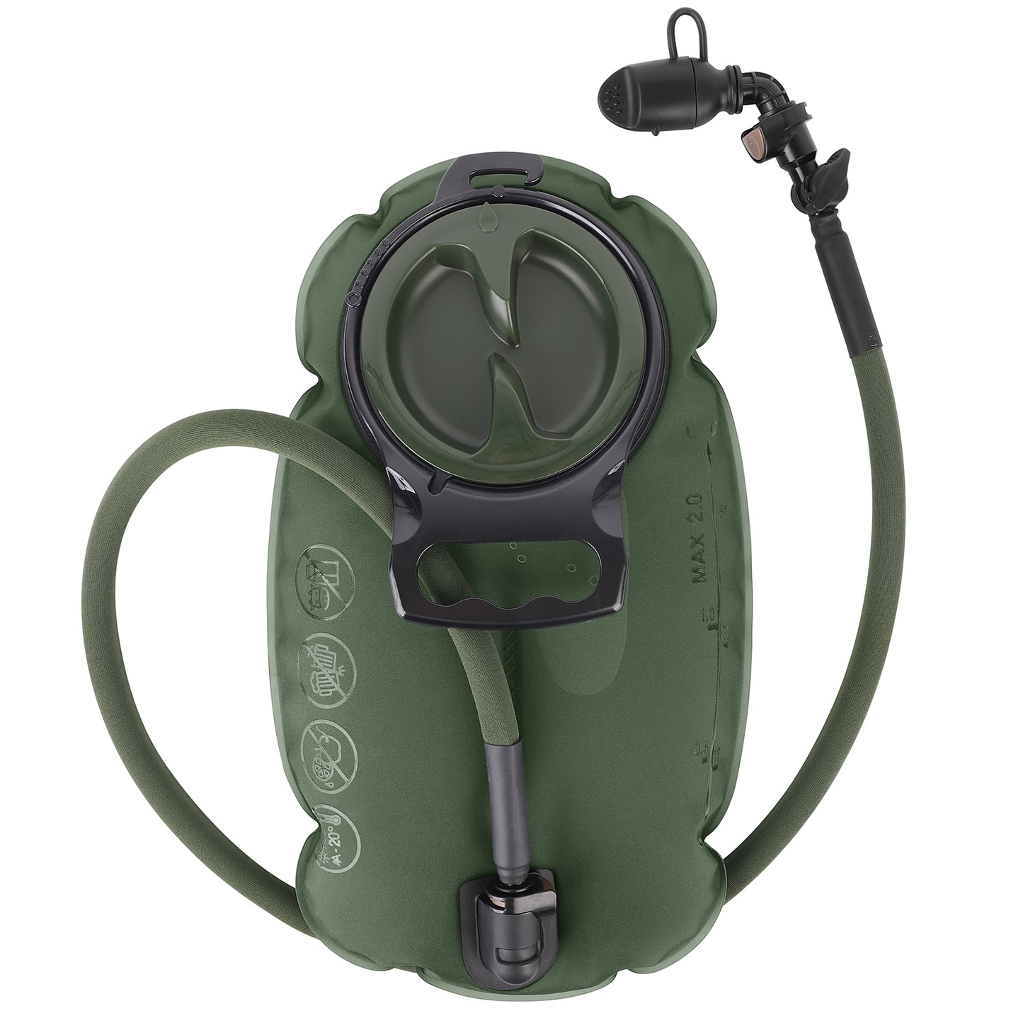 Krydex Tactical Hydration Pack 1.5L 50oz Water Bladder Carrier MOLLE for vest Hydro Backpack