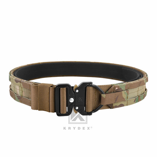 KRYDEX 1.75”& 1.5” Tactical Quick Release MOLLE D-Ring Belt Rigger Duty Gun Belt Outer & Inner Hunting Shooting Belt