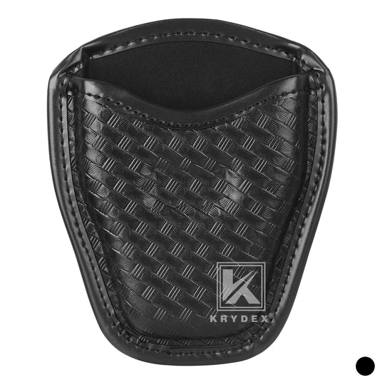 Krydex Open Top Basket weave Handcuff Case for Duty Belt Single Handcuff Pouch Fits 2” & 2.25” Duty Belt For Police Law Enforcement & Security Guard Equipment
