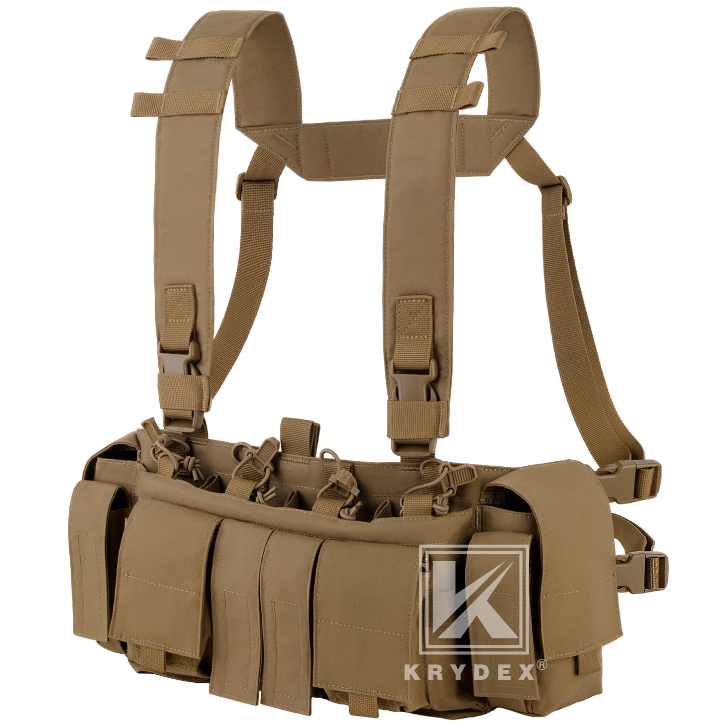 Krydex Tactical Chest Rig UW Gen IV Low Profile Micro Fight Rigs Carrier 556 9mm GP Pouch H Harness