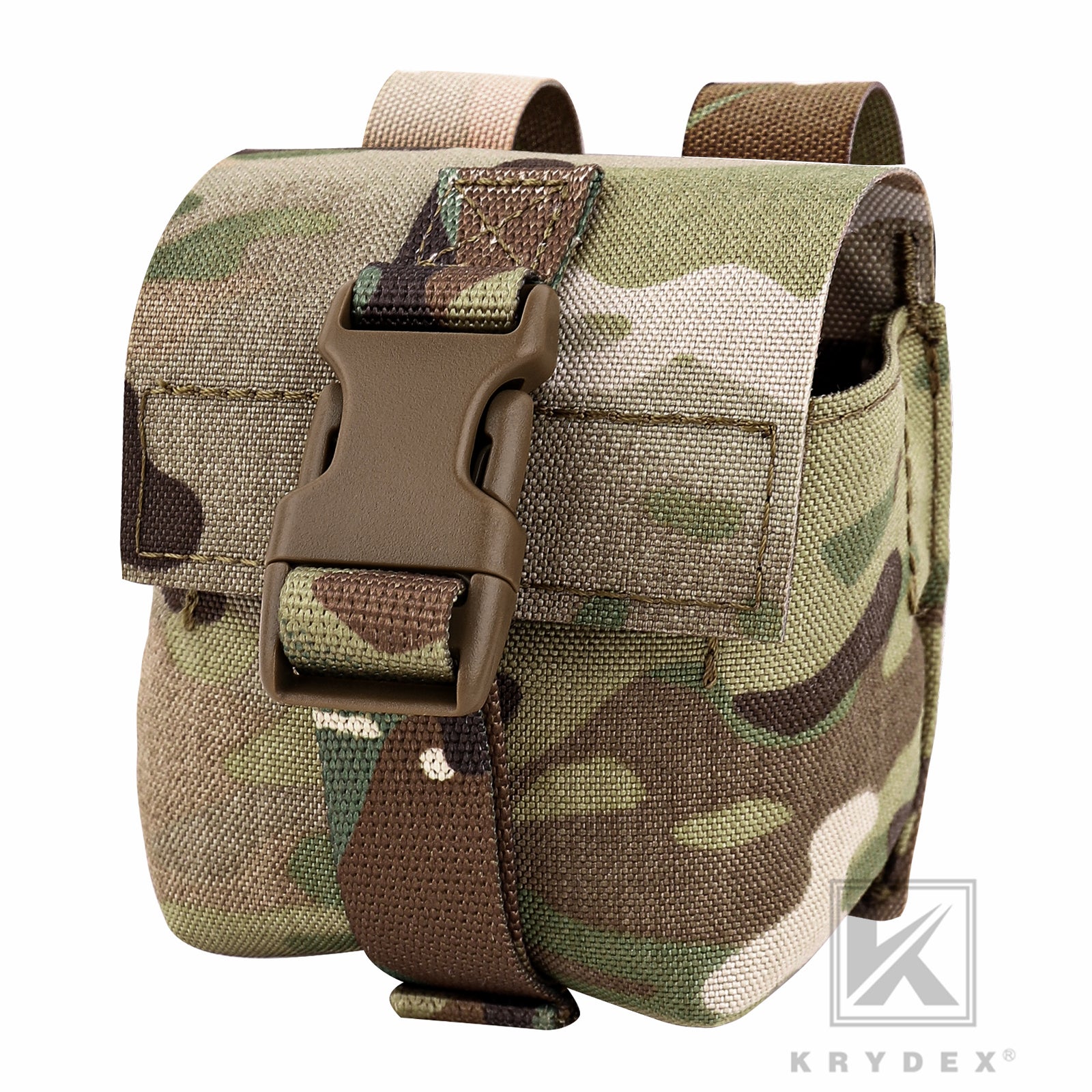 Fondina Tattica KRYDEX Singola Per Pistola E Caricatore – MOLLE, Cintura, Multicam
