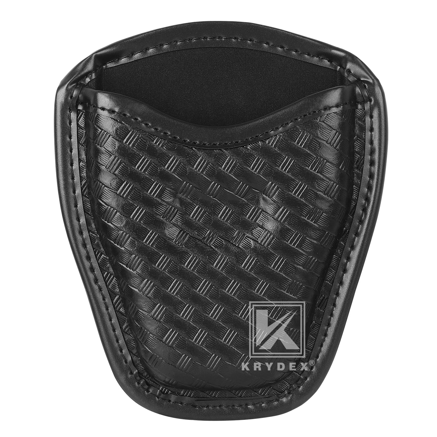 Krydex Open Top Basket weave Handcuff Case for Duty Belt Single Handcuff Pouch Fits 2” & 2.25” Duty Belt For Police Law Enforcement & Security Guard Equipment