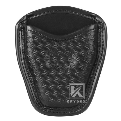 Krydex Open Top Basket weave Handcuff Case for Duty Belt Single Handcuff Pouch Fits 2” & 2.25” Duty Belt For Police Law Enforcement & Security Guard Equipment