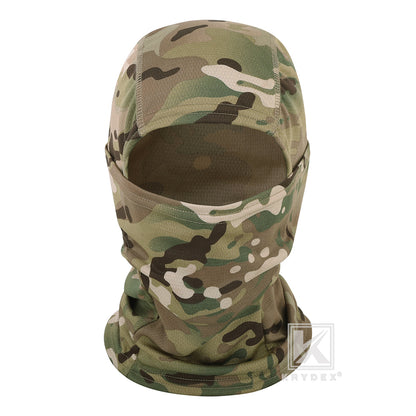 Krydex Tactical Face Mask Balaclava Camouflage Full Head Wrap Quick Dry Neck Gaiter UV Protection Hood for Motorcycle Cycling Hiking Hunting