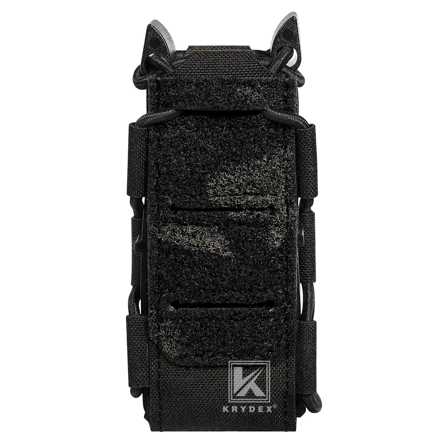 Krydex Tactical 9mm Magazine Pouch Open Top Pistol Mag Carrier Rapid Access MOLLE Compatible