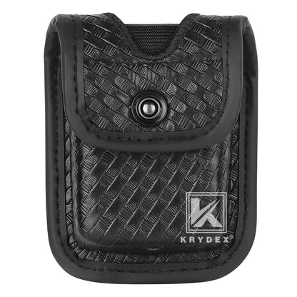 Krydex Glove Holder Basket Weave Molded Pager Pouch Latex Nitrile Disposable Gloves Pouch Fits 2" & 2.25" Duty Belt For Police Firefighter Law enforcement EMT Paramedic First Responders