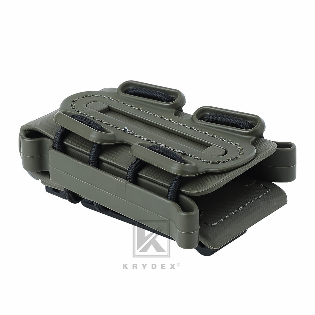 KRYDEX Soft Shell 9mm Pistol Mag Pouch Magazine Carrier Holder with Belt Clip Short