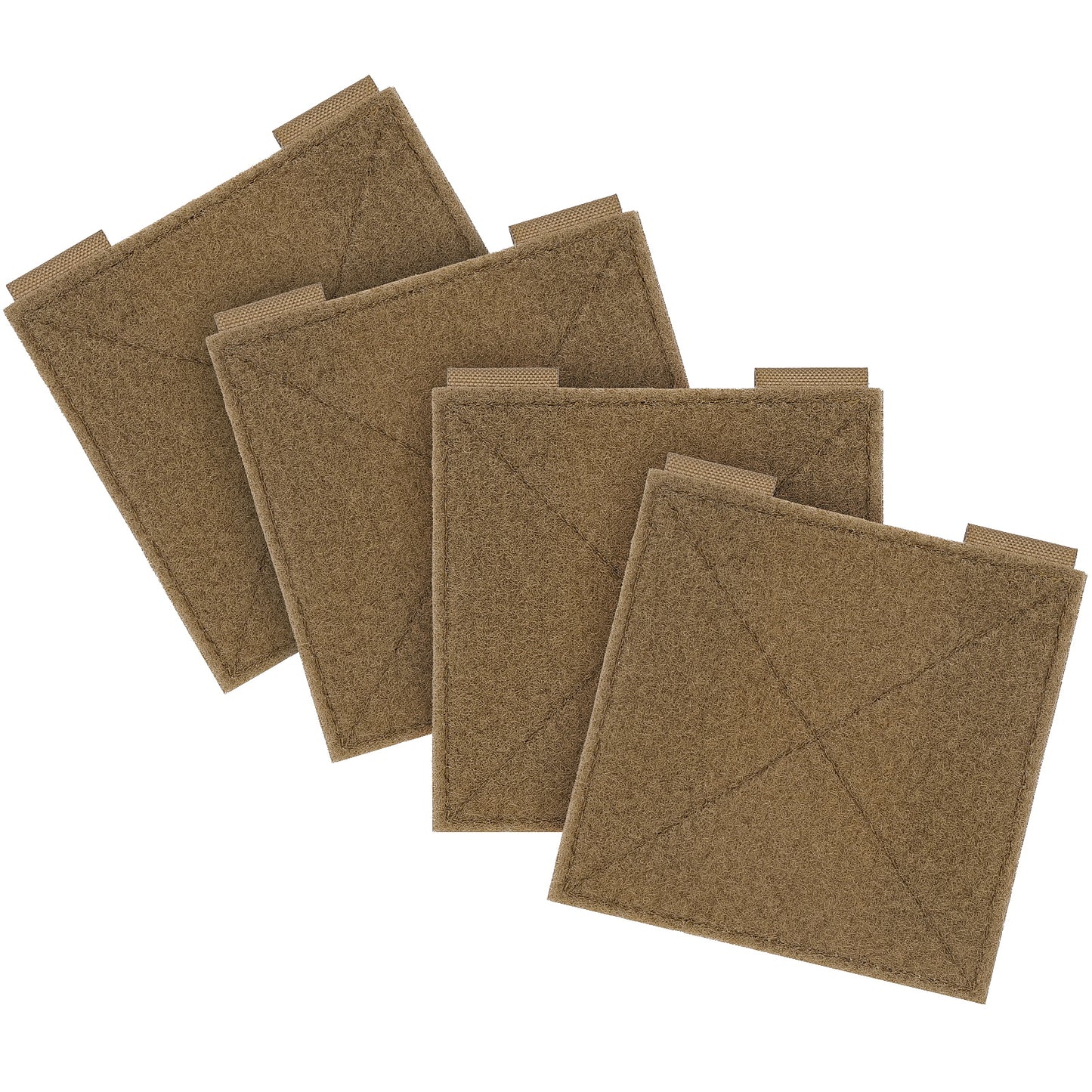Krydex 4-Pack 4x4 Inch Dual-Sided Molle Patch Panel Hook & Loop Adapter Board for Patches Pouches & Accessories Reversible Hook/Loop Surface for Vests Backpacks & Tactical Gear Heavy-Duty Nylon