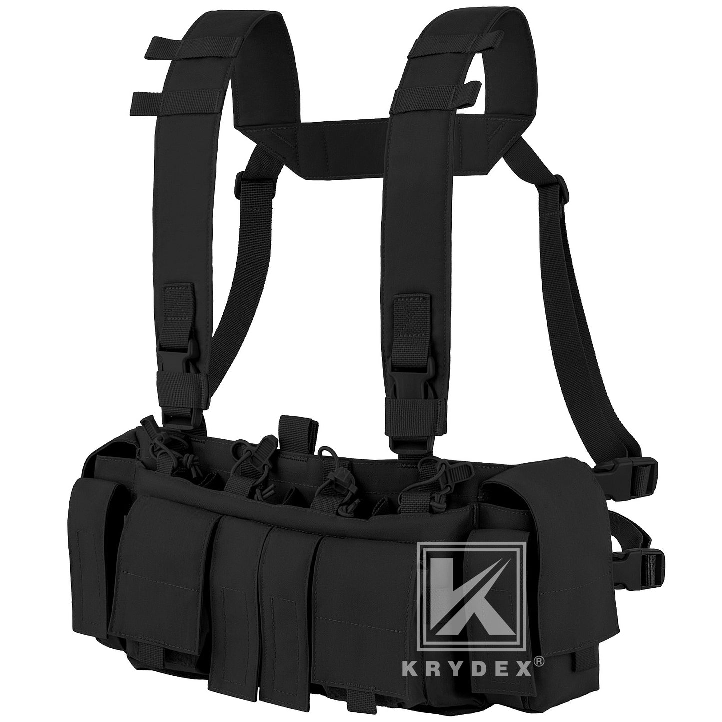 Krydex Tactical Chest Rig UW Gen IV Low Profile Micro Fight Rigs Carrier 556 9mm GP Pouch H Harness
