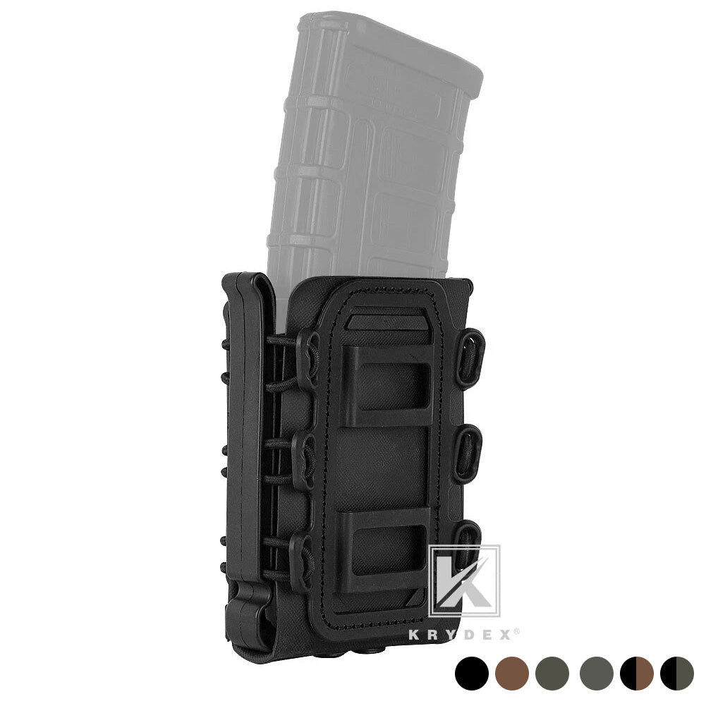KRYDEX Soft Shell 5.56mm 7.62mm Mag Pouch Magazine Carrier with Clip