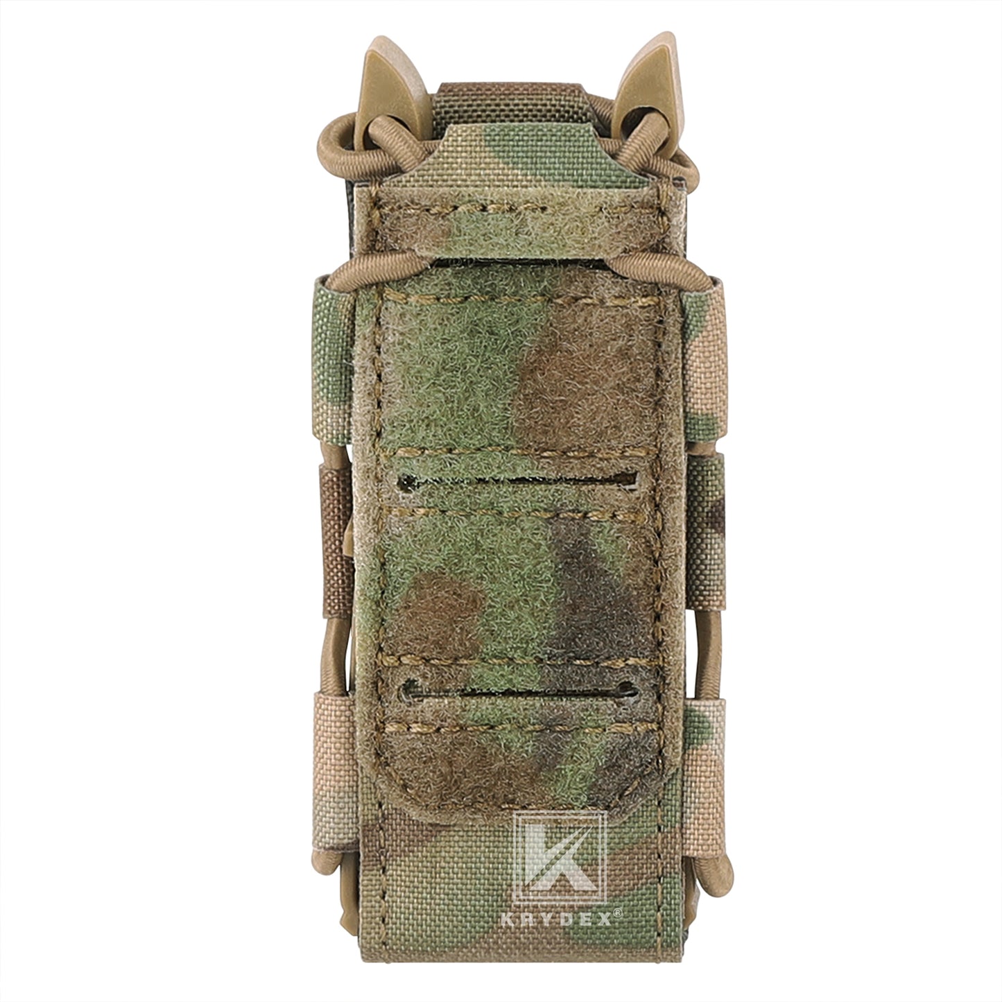 Krydex Tactical 9mm Magazine Pouch Open Top Pistol Mag Carrier Rapid Access MOLLE Compatible